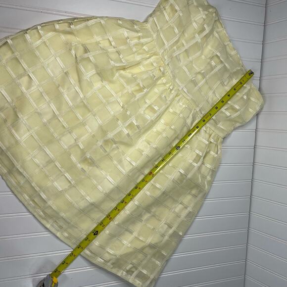 Ya Los Angeles Women's Yellow Off The Shoulder Back Zipper Flare Dress Size L - Picture 9 of 10